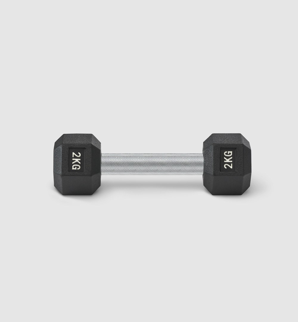 Premium Rubber Hex Dumbbell