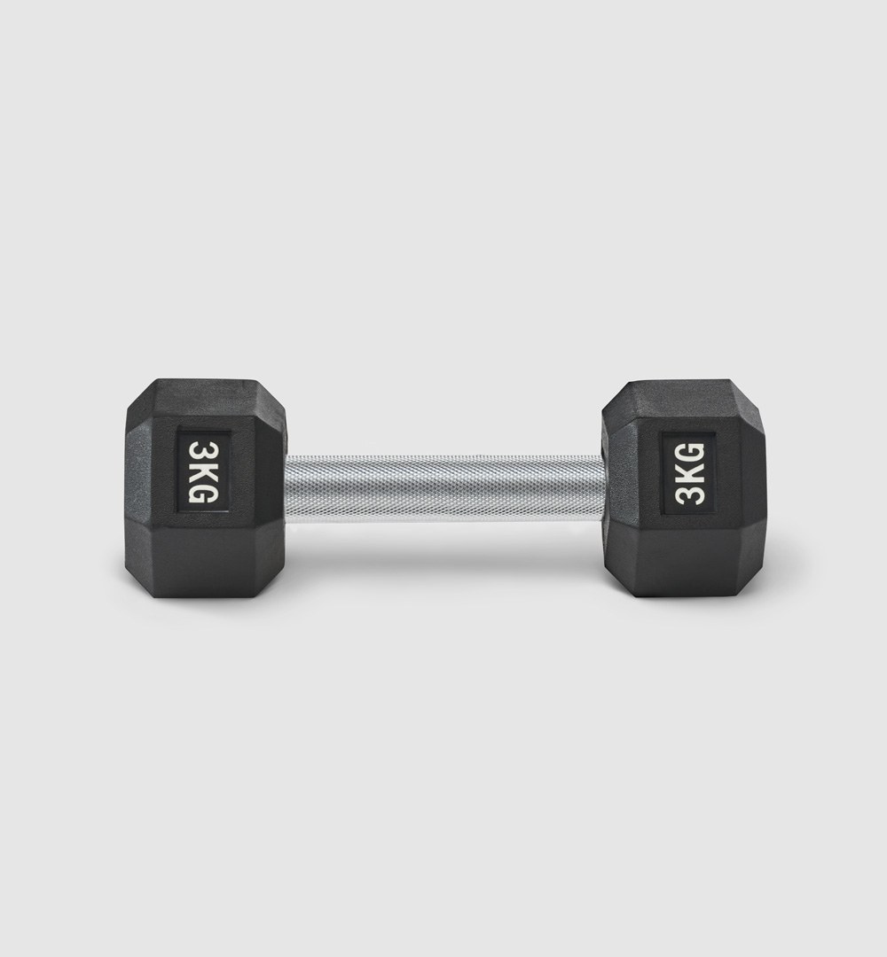 Premium Rubber Hex Dumbbell