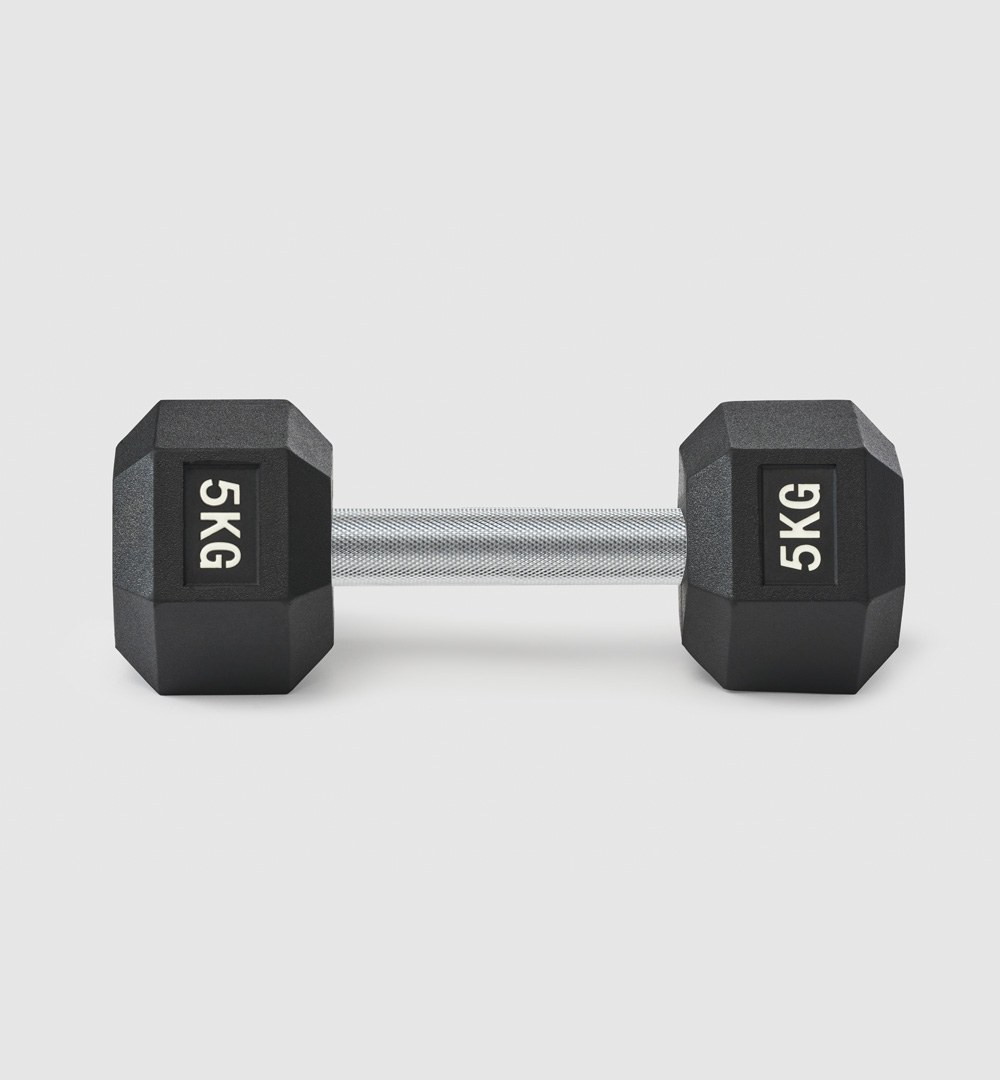 Premium Rubber Hex Dumbbell