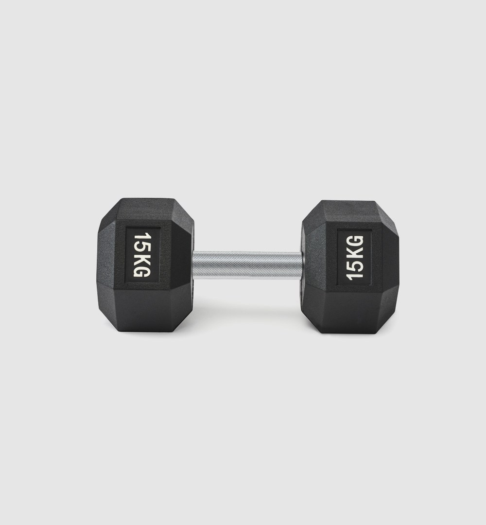 Premium Rubber Hex Dumbbell