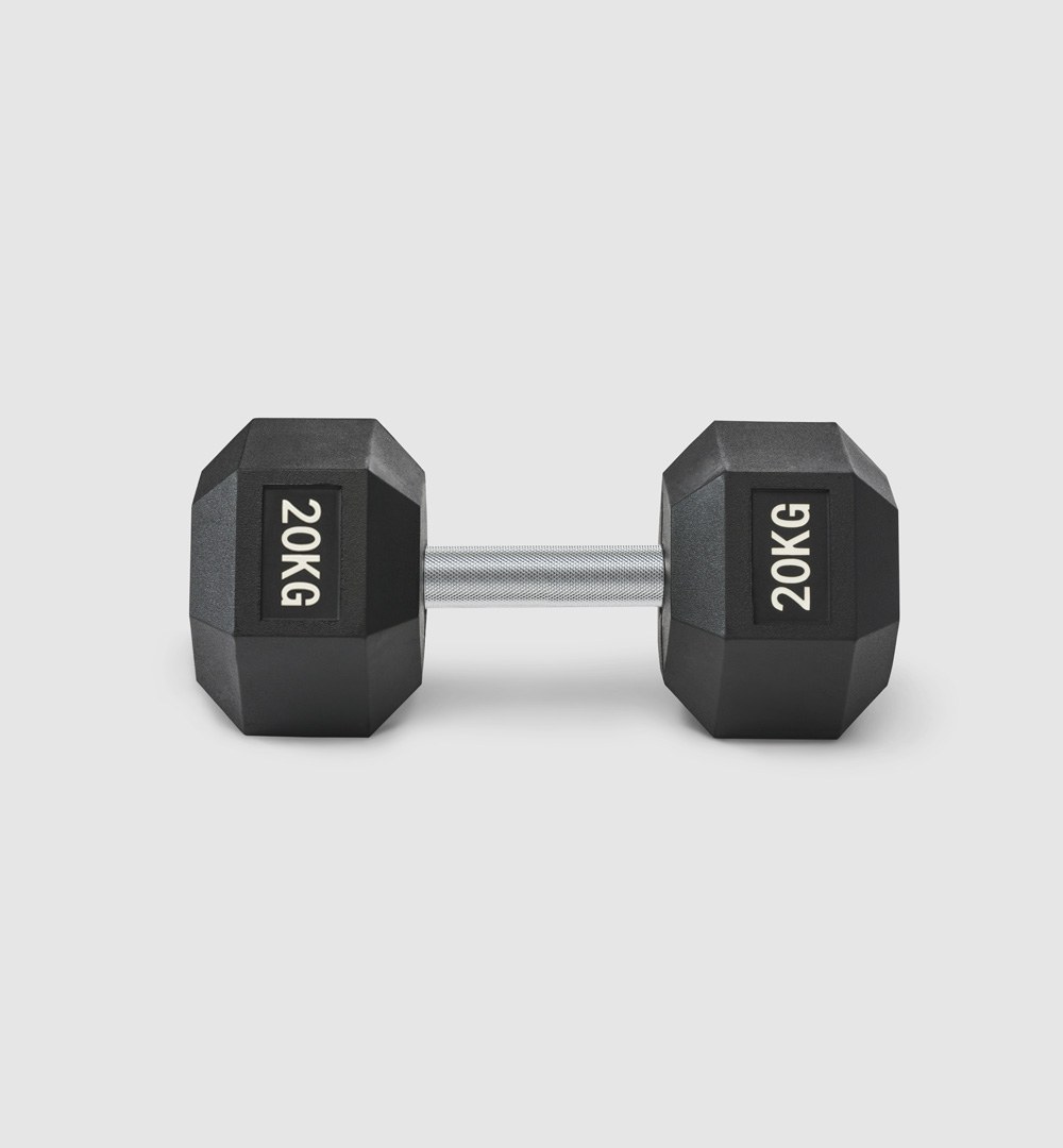 Premium Rubber Hex Dumbbell
