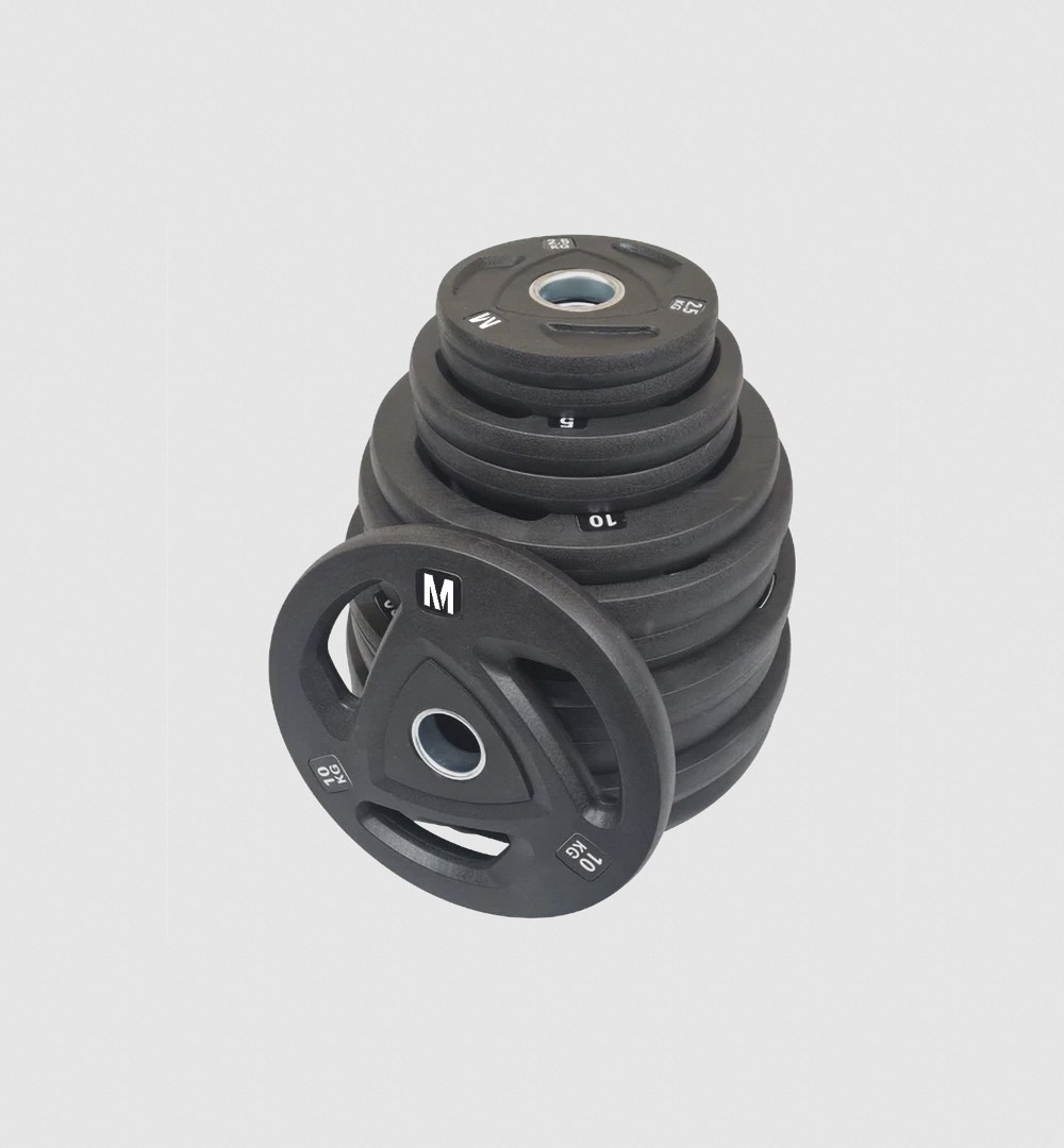 Olympic Premium Rubber Weight Plates (3 Grip) (Set of 10) - 150kg