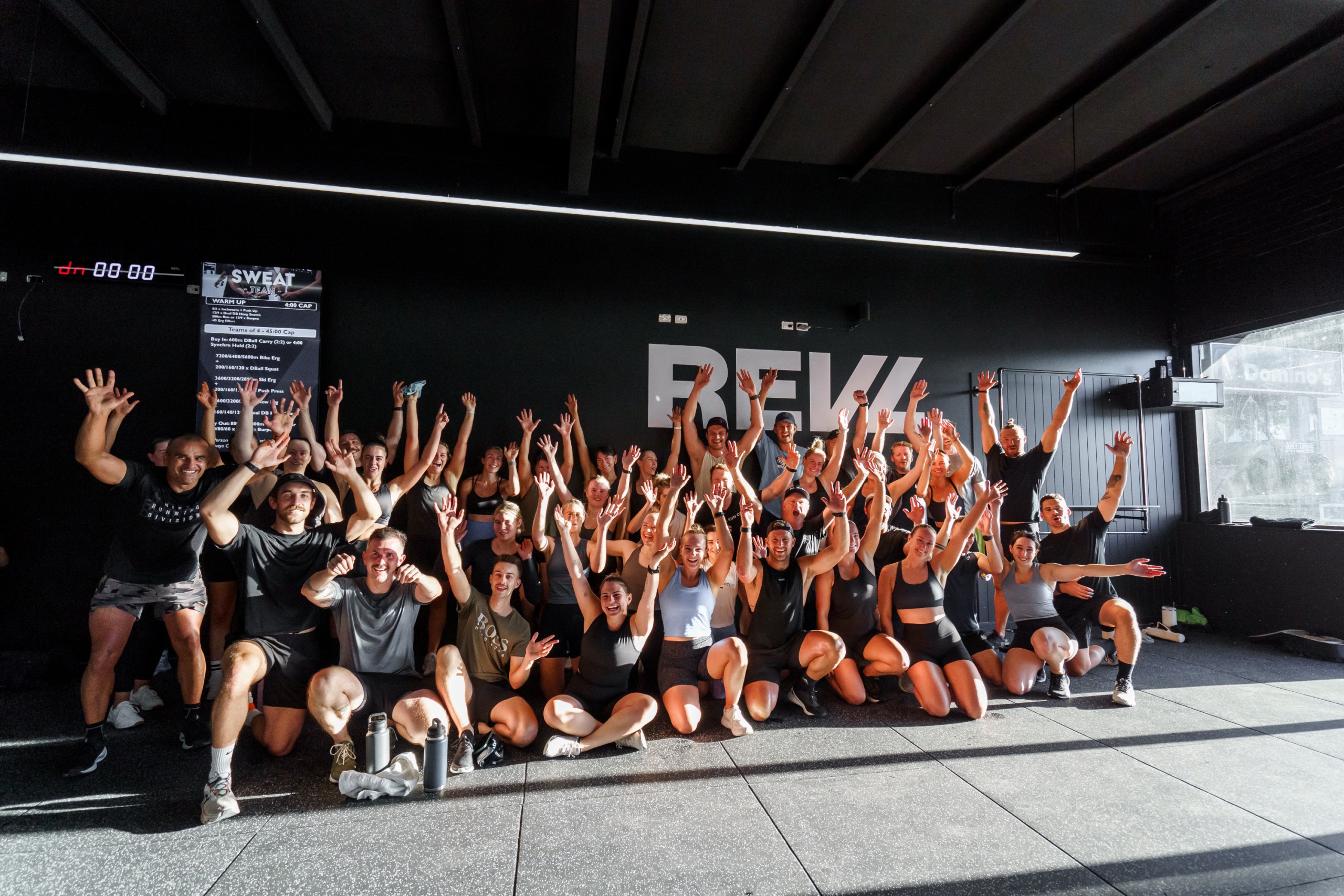 The REVL community after a group class