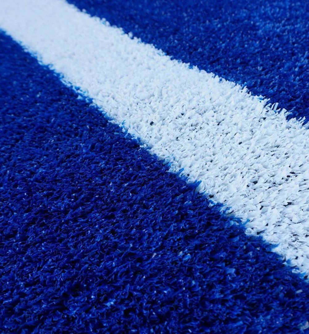 Artificial Turf Blue With White Line (2m X 15m) Masterkraft